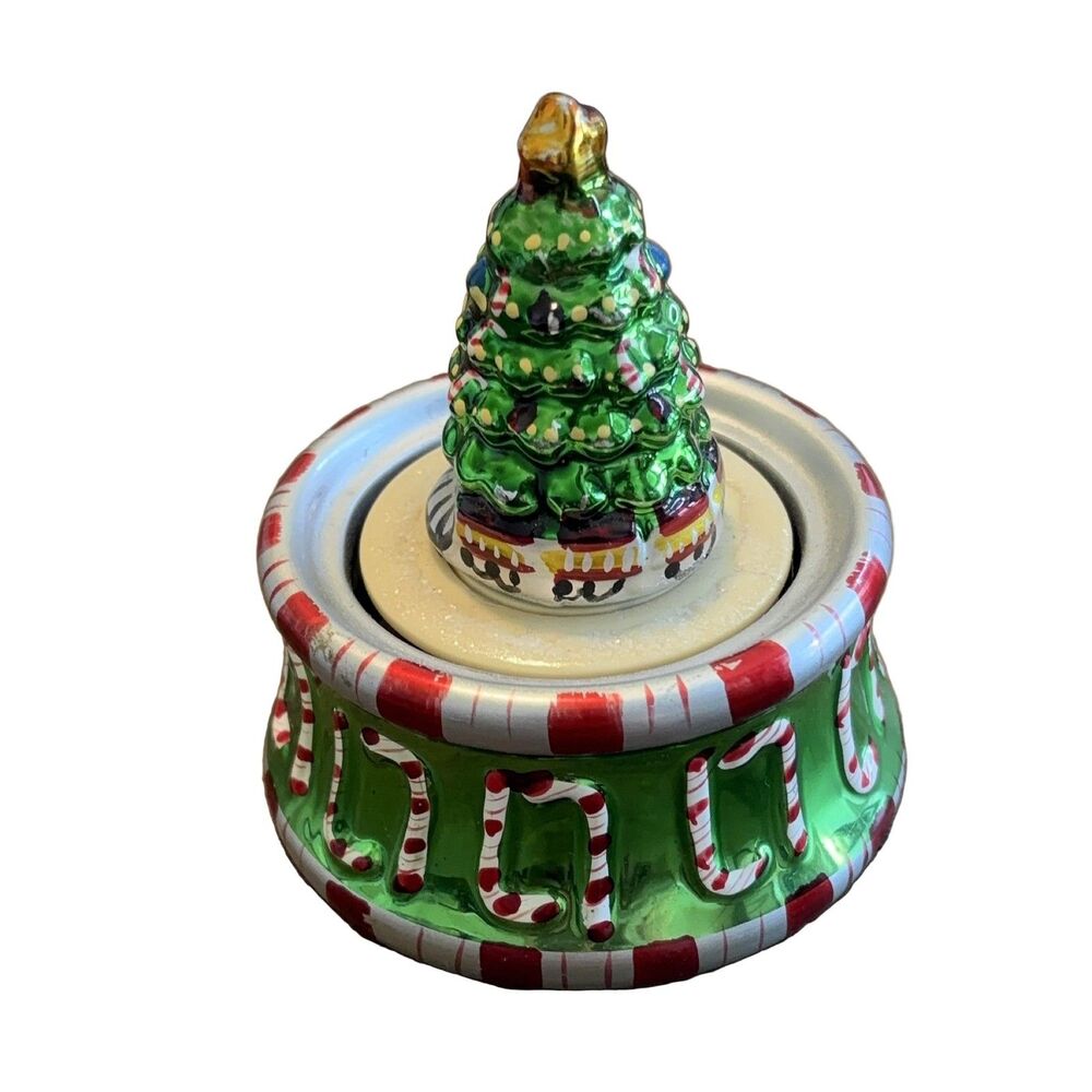 Mr. Christmas Revolving Oh Christmas Tree Music Box Musical Small 3.5” tall